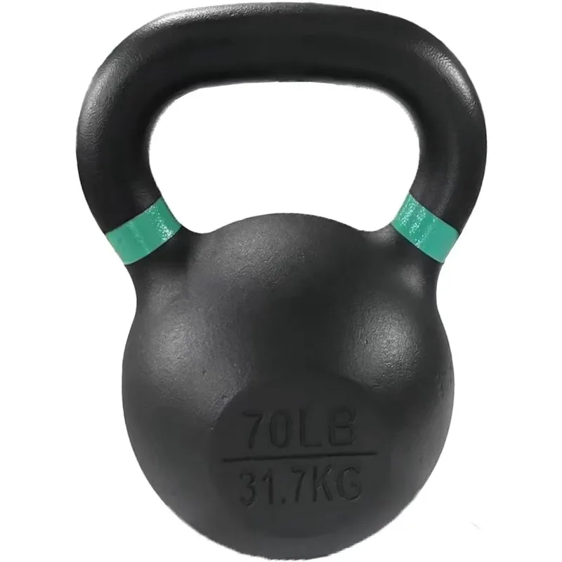 Cast Iron Kettlebell Weights for Home Gym, Heavy Duty Strength Training, Workout Equipment for HIIT, Functional Fitness