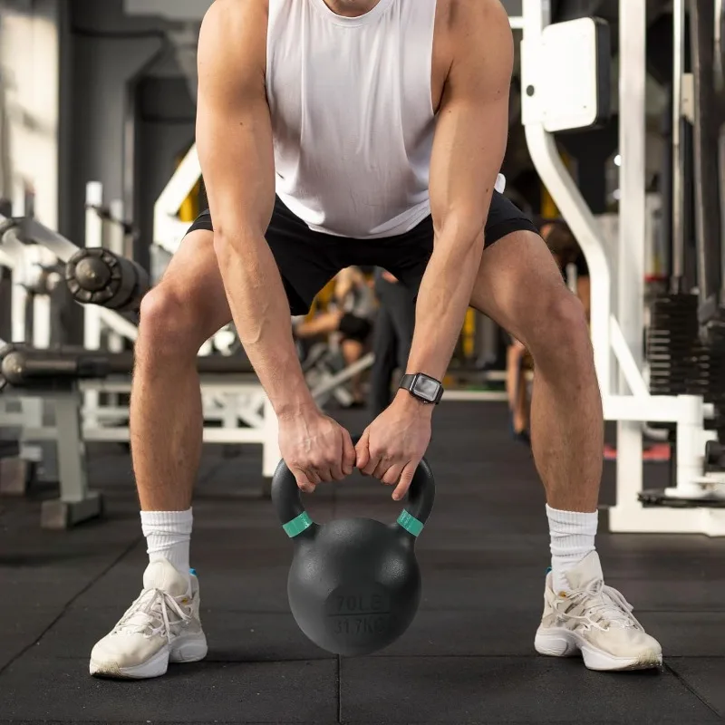 Cast Iron Kettlebell Weights for Home Gym, Heavy Duty Strength Training, Workout Equipment for HIIT, Functional Fitness - Image 3